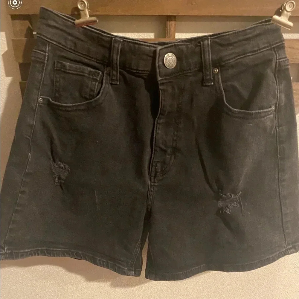 Rsq jeans super high rise mom denim black shorts